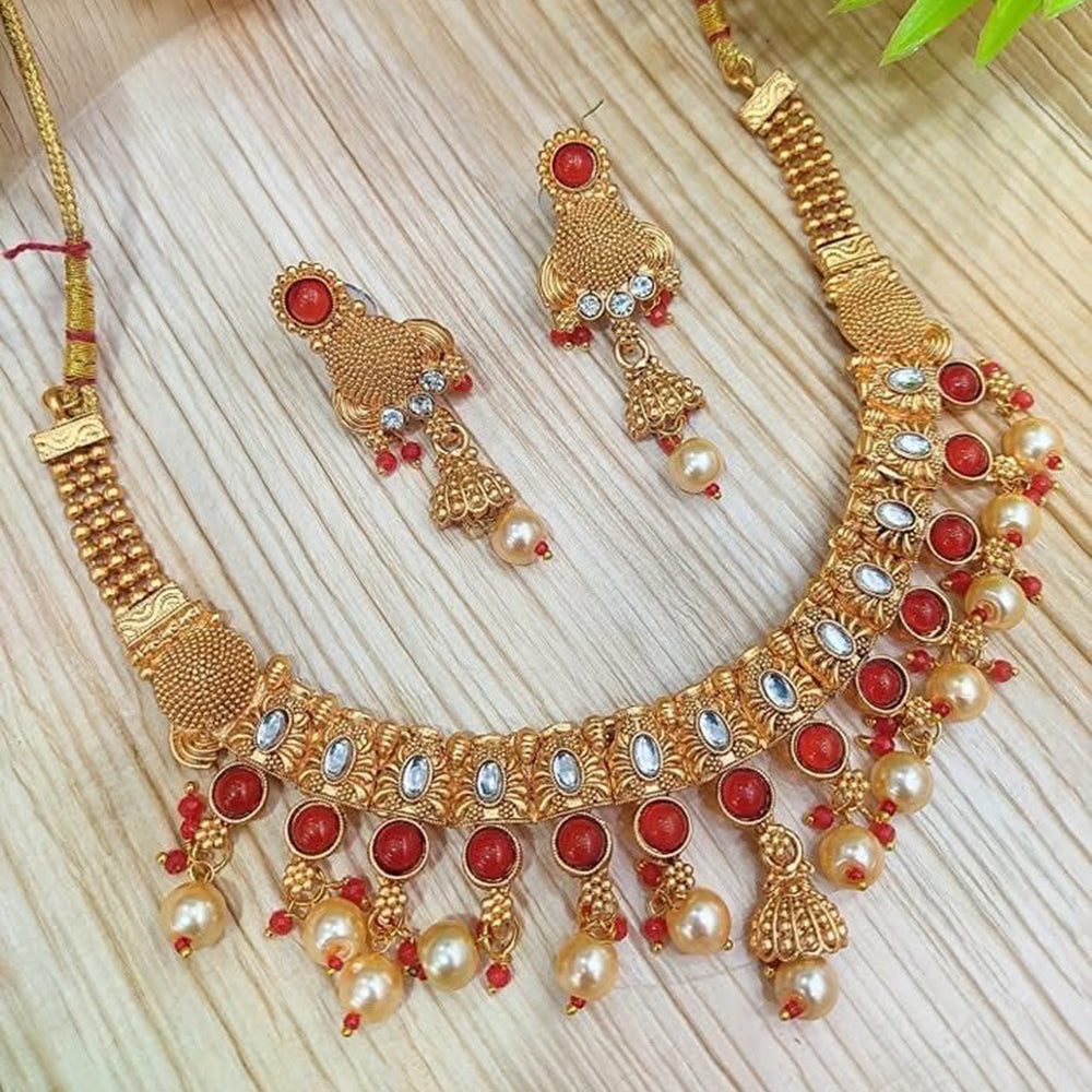 Sai Fashion Ethnic Kundan & Beads Necklace Set