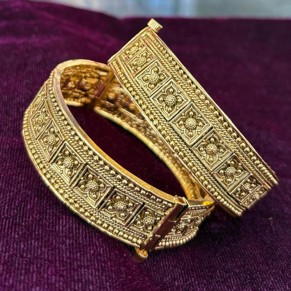 Sai Fashion Gold Plated Openable Bangles Set
