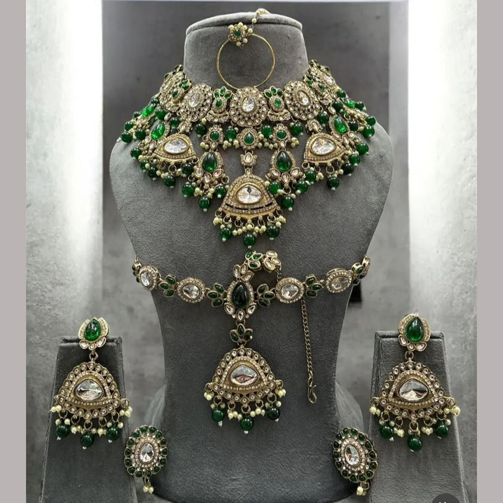Sai Fashion Designer Kundan And Beads Semi-Bridal Necklace Set