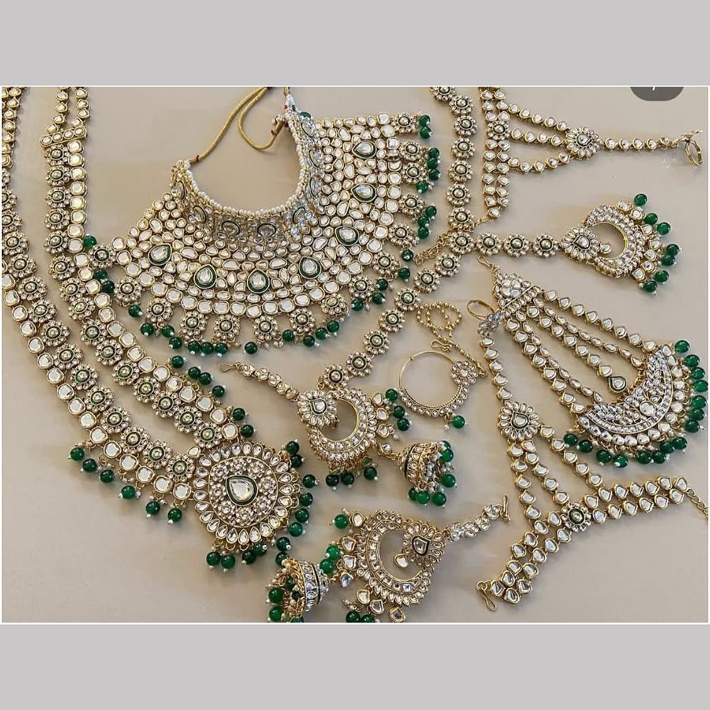 Sai Fashion Designer Kundan And Beads Semi-Bridal Necklace Set