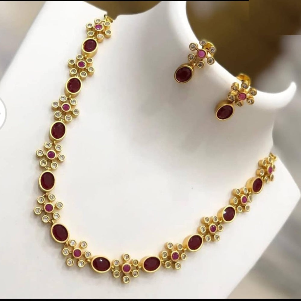 India Art Gold Plated Austrian Stone Necklace Set