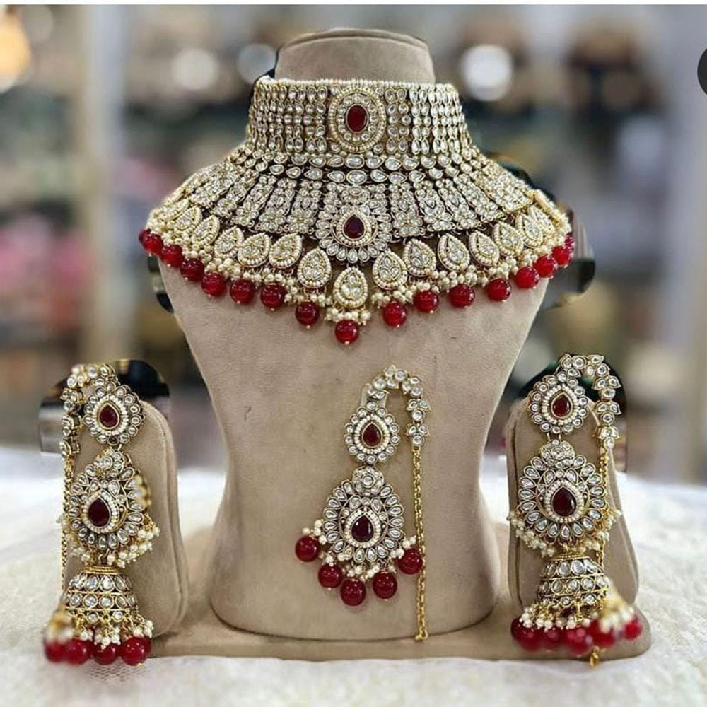 India Art Gold Plated Kundan Necklace Set