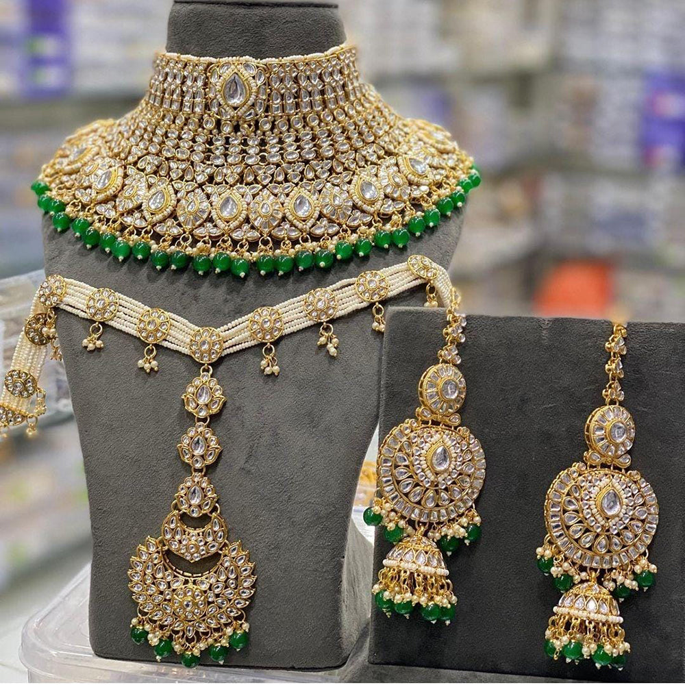 India Art Gold Plated Kundan Necklace Set