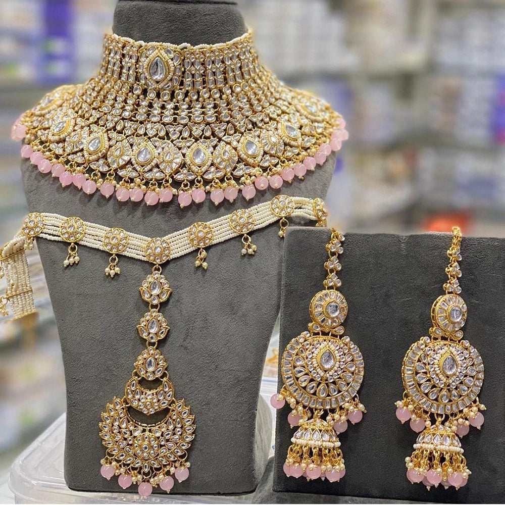 India Art Gold Plated Kundan Necklace Set