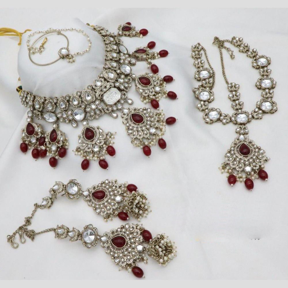 Sai Fashion Designer Kundan And Beads Semi-Bridal Necklace Set