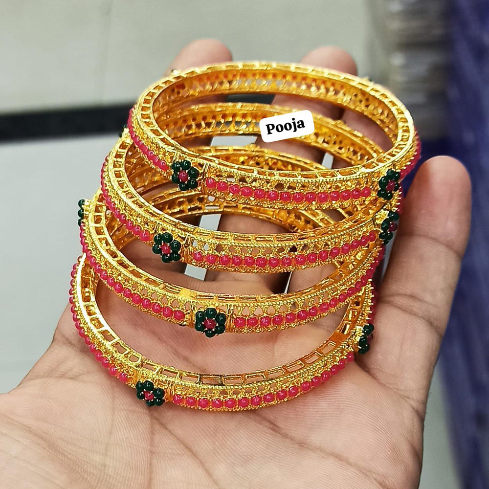 Pooja Bangles Gold Plated Bangle Set