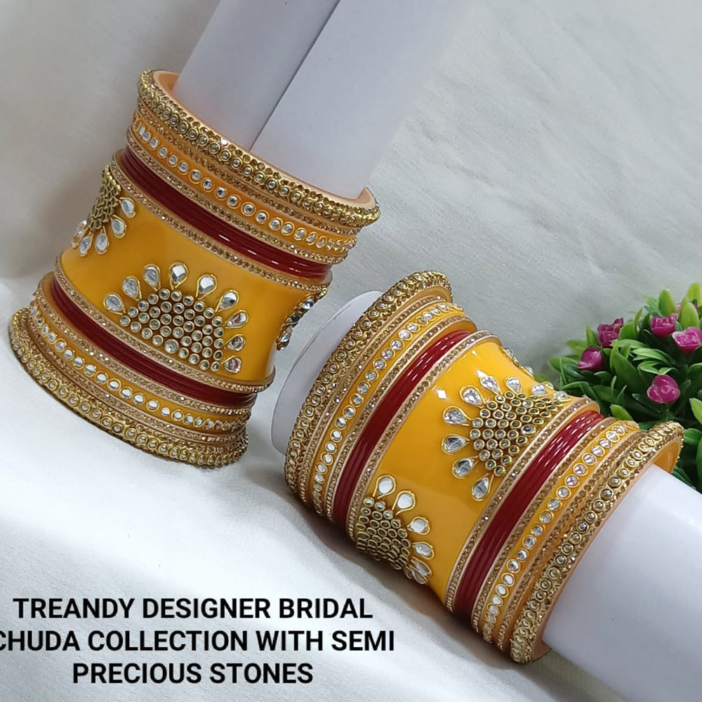 Pooja Bangles Gold Plated Bridal Bangle Set