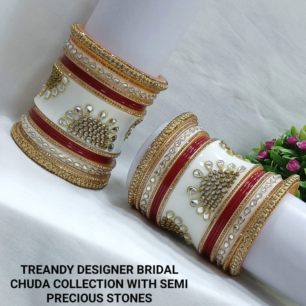 Pooja Bangles Gold Plated Bridal Bangle Set