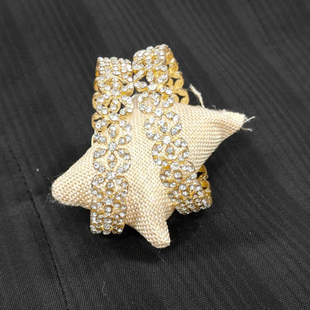 Pooja Bangles Gold Plated Austrian Stone Bangle Set