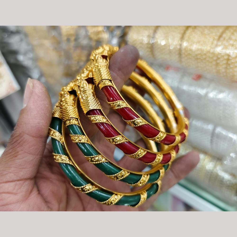 Pooja Bangles Gold Plated Bangles Set
