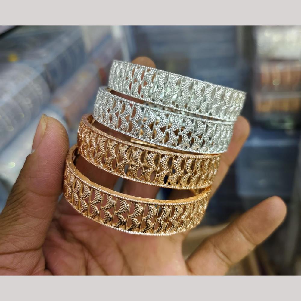 Pooja Bangles Gold And Silver Plated Bangles Set