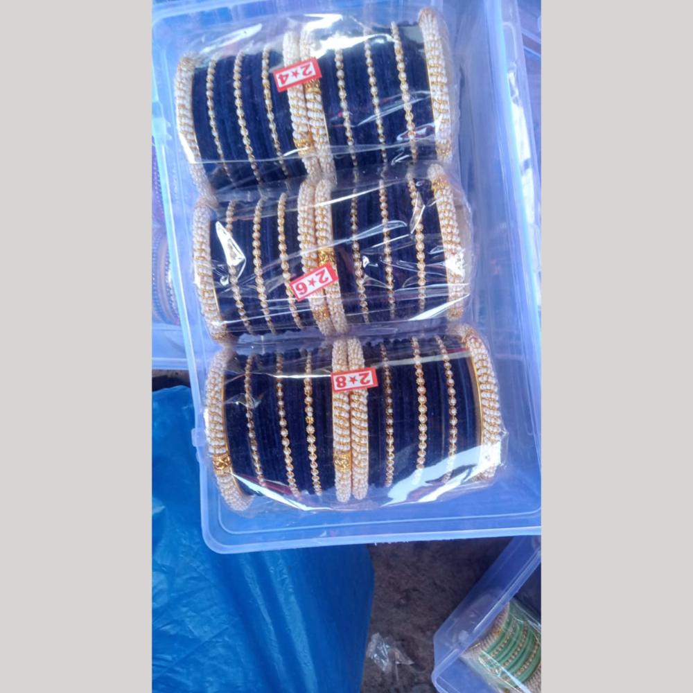 Pooja Bangles Gold Plated Pearls Bangles Set