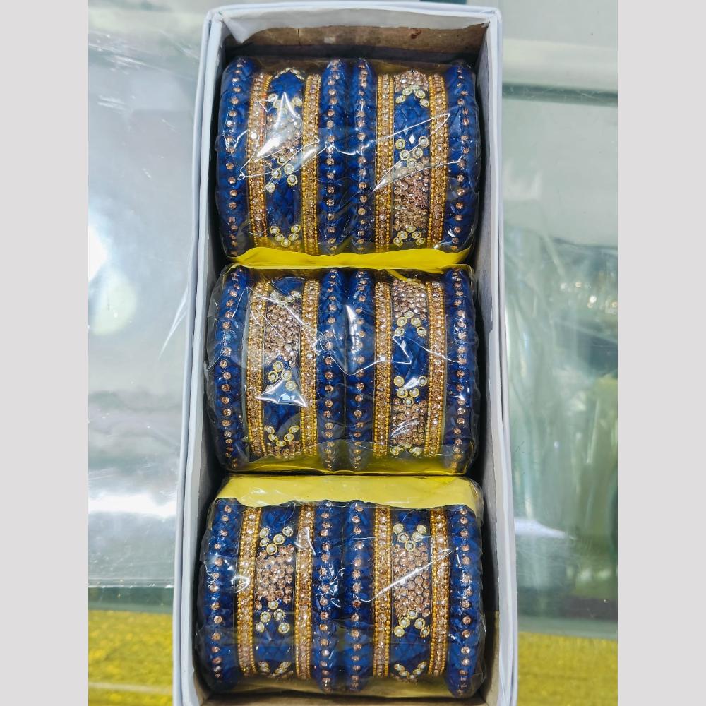 Pooja Bangles Gold Plated Austrian Stone Bangles Set