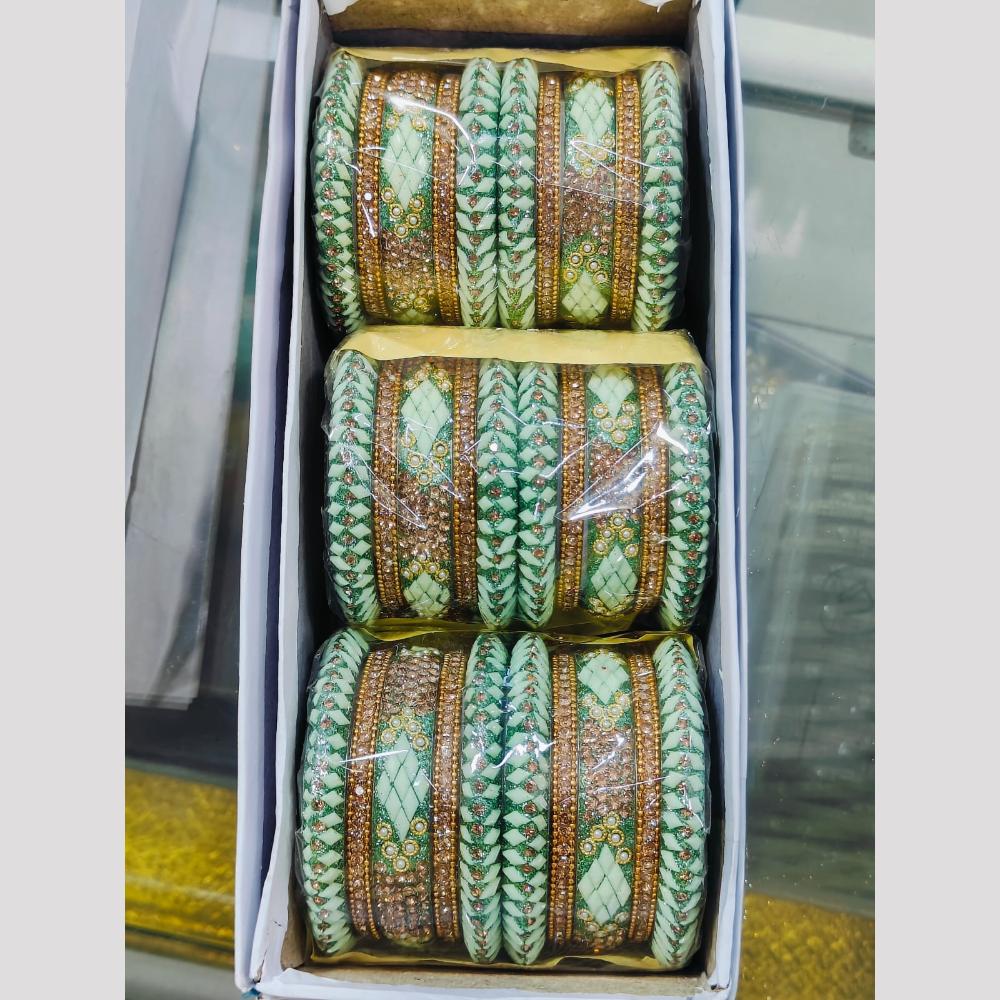 Pooja Bangles Gold Plated Austrian Stone Bangles Set