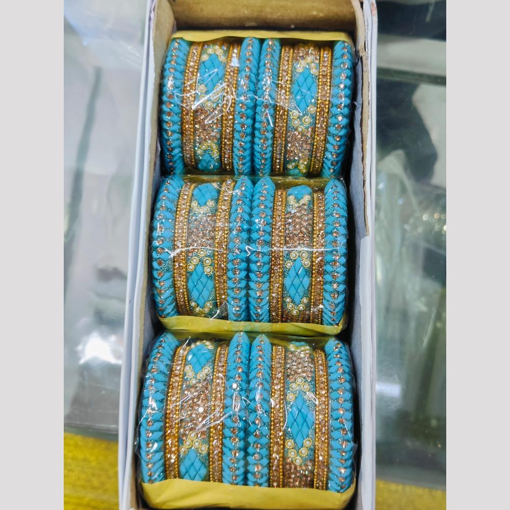 Pooja Bangles Gold Plated Austrian Stone Bangles Set