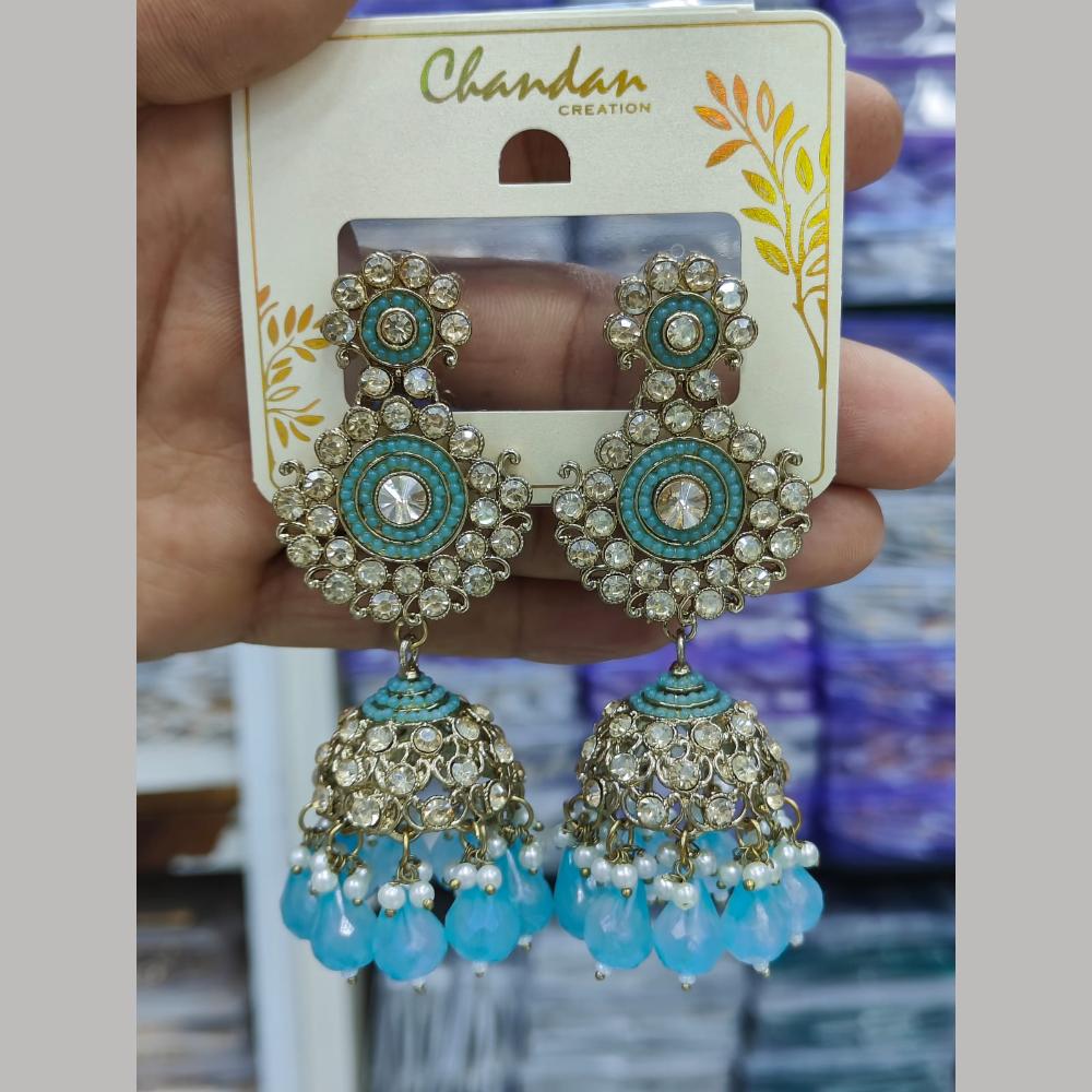 Pooja Bangles Gold Plated Kundan Stone And Pearl Jhumki Earrings