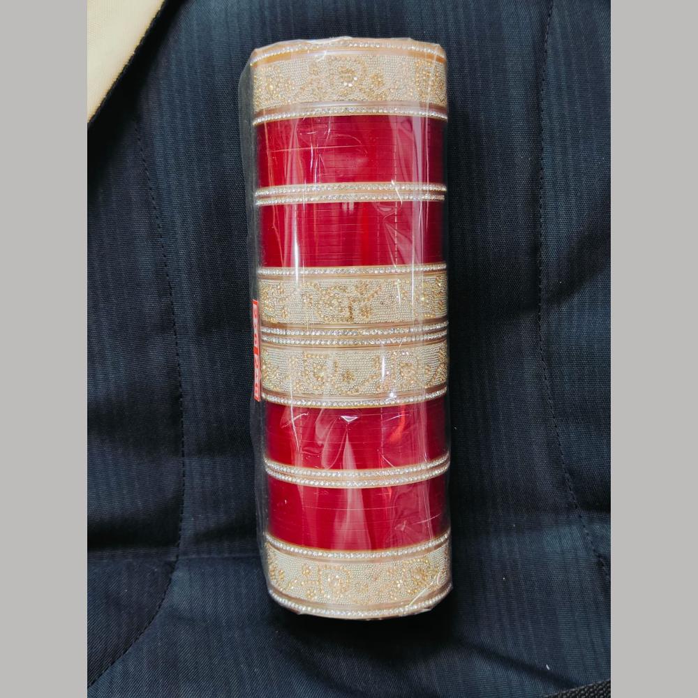 Pooja Bangles Gold Plated Kundan Stone Acrylic Bangles Set