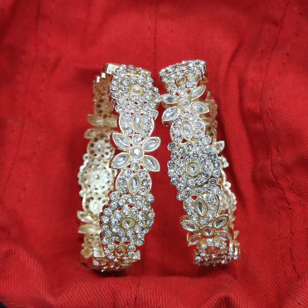 Pooja Bangles Gold Plated Austrian Stone Bangles Set