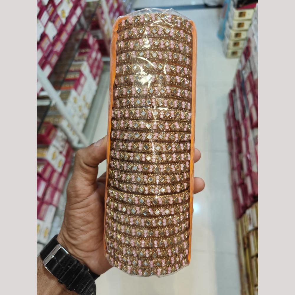 Pooja Bangles Gold Plated Mirror Bangles Set