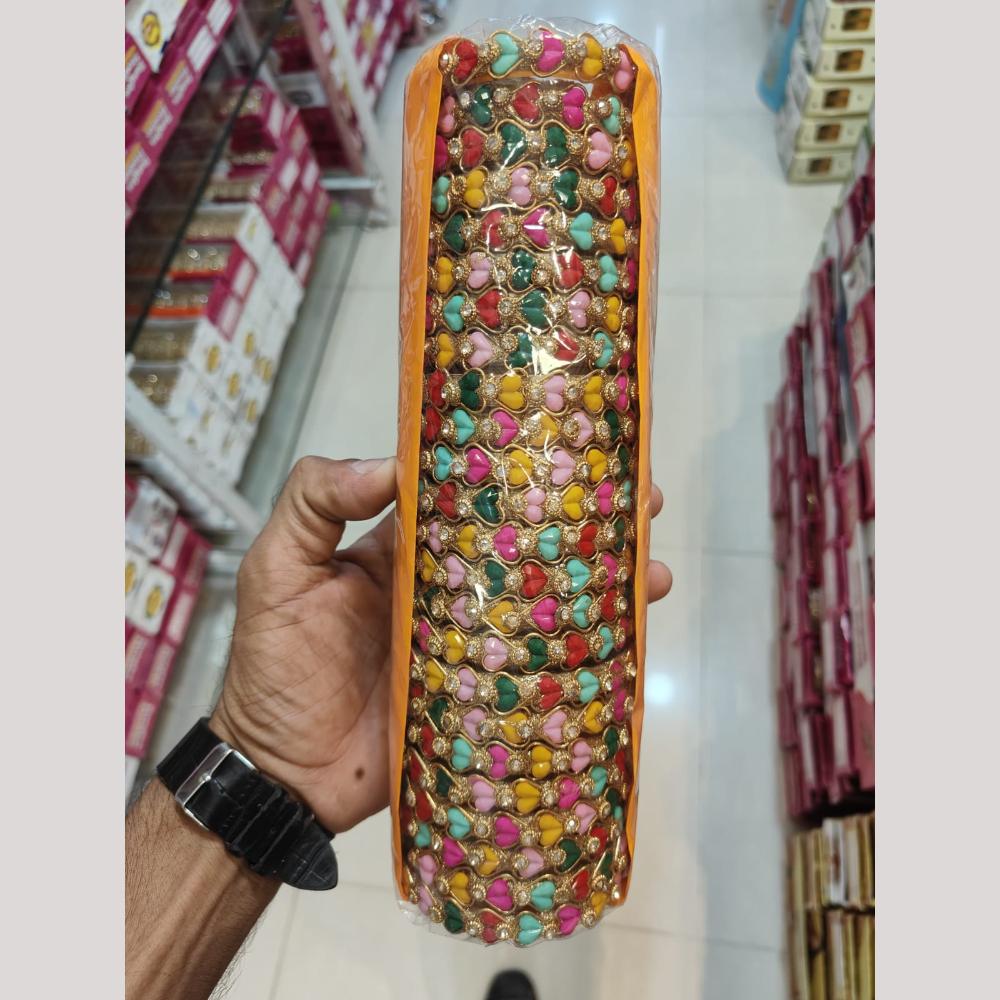 Pooja Bangles Gold Plated Austrian Stone Bangles Set