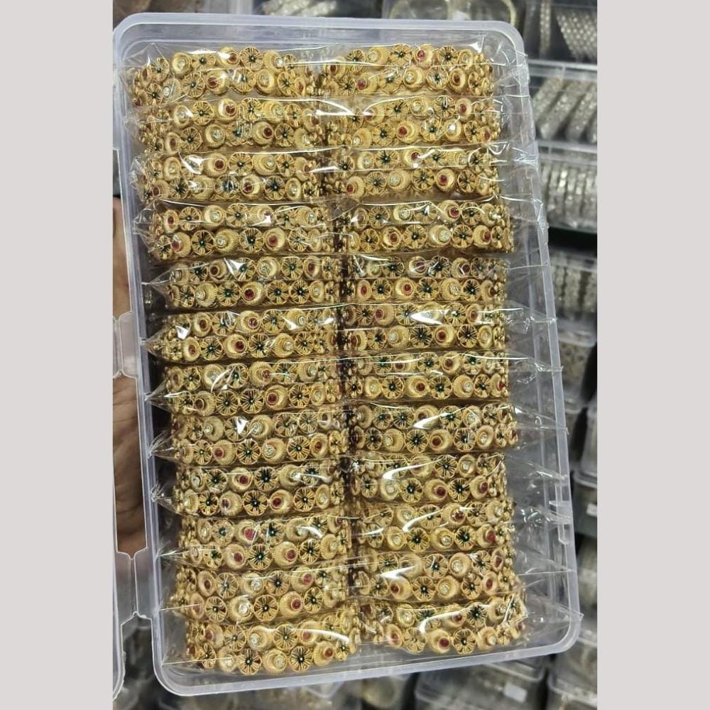 Pooja Bangles Glamorous Pota Stone Bangles Set (1 Piece Only)