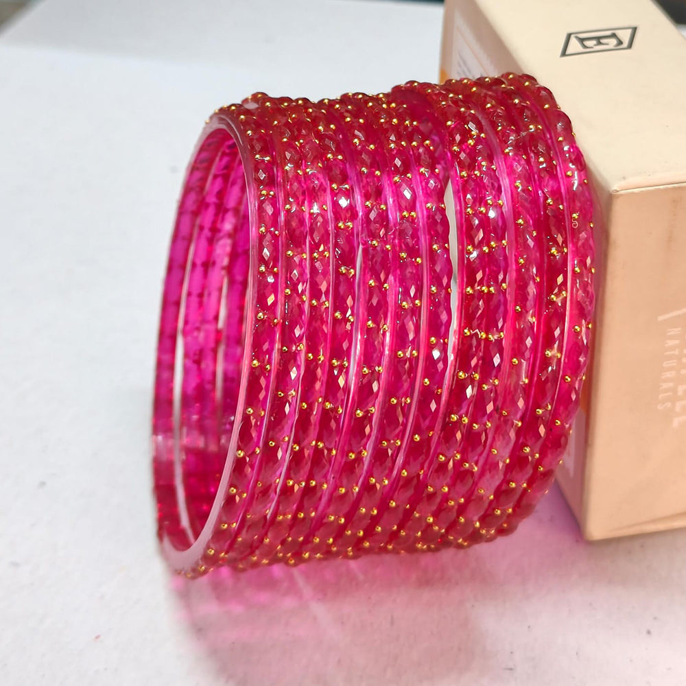 Pooja Bangles Stylish Raindrop Glass Bangles Set