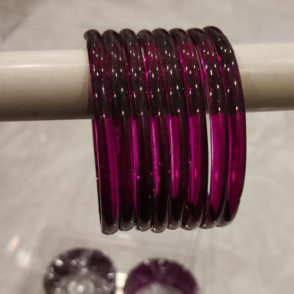 Pooja Bangles Glossy Transparent Jelly Bangles Set