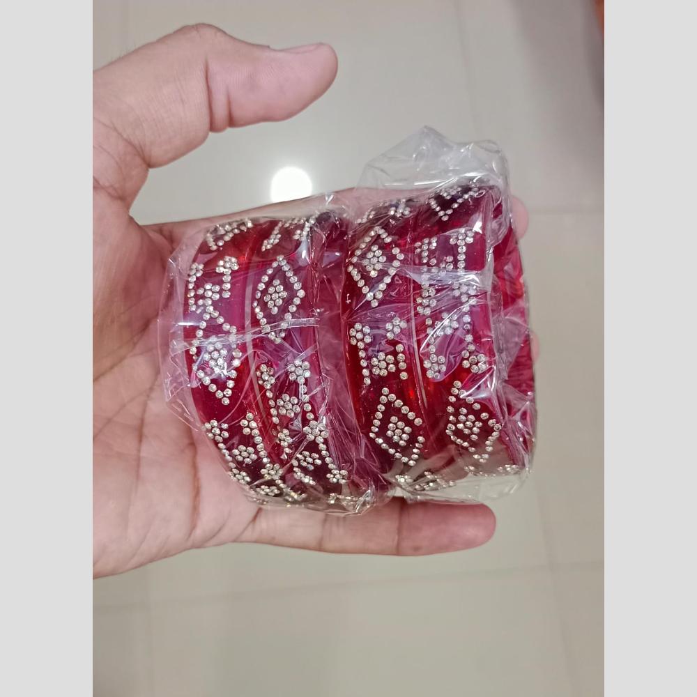 Pooja Bangles Austrian Stone Wedding Wear Bangles Set