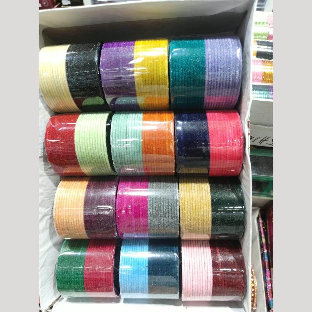 Pooja Bangles Multi Color Metal Fancy Bangles Set