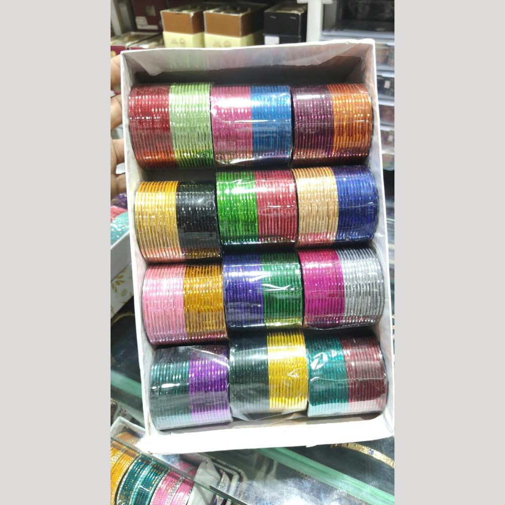 Pooja Bangles Multi Color Metal Fancy Bangles Set