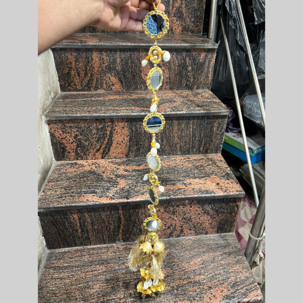 Hira Collections Gold Plated Mirror And Shell Hair Choti / Paranda