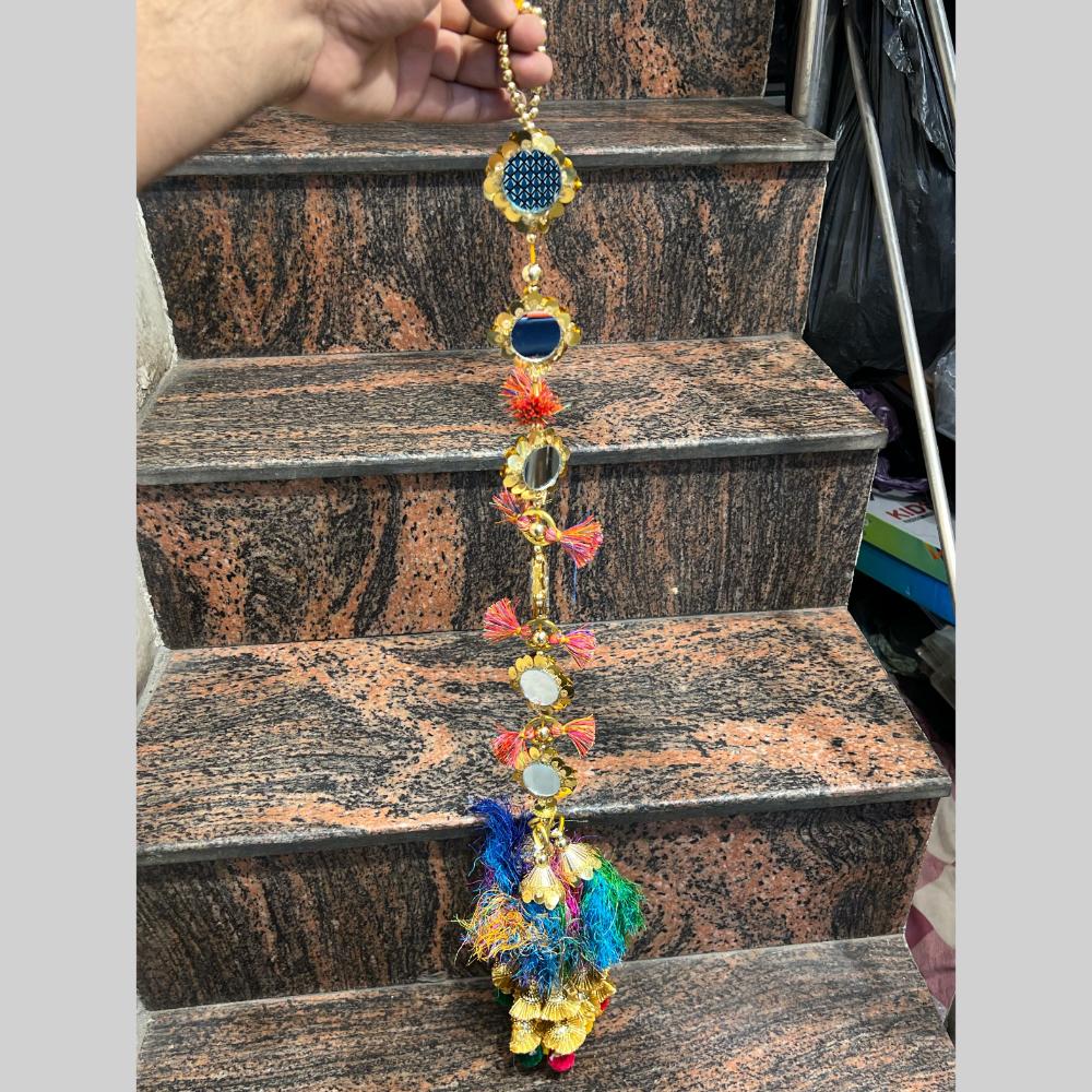 Hira Collections Gold Plated Mirror And Shell Hair Choti / Paranda