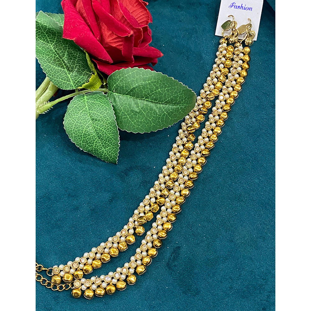 Hira Collections Dazzling Austrian Stone  And Ghungroo Anklet  Statement Jewelry for Festivals