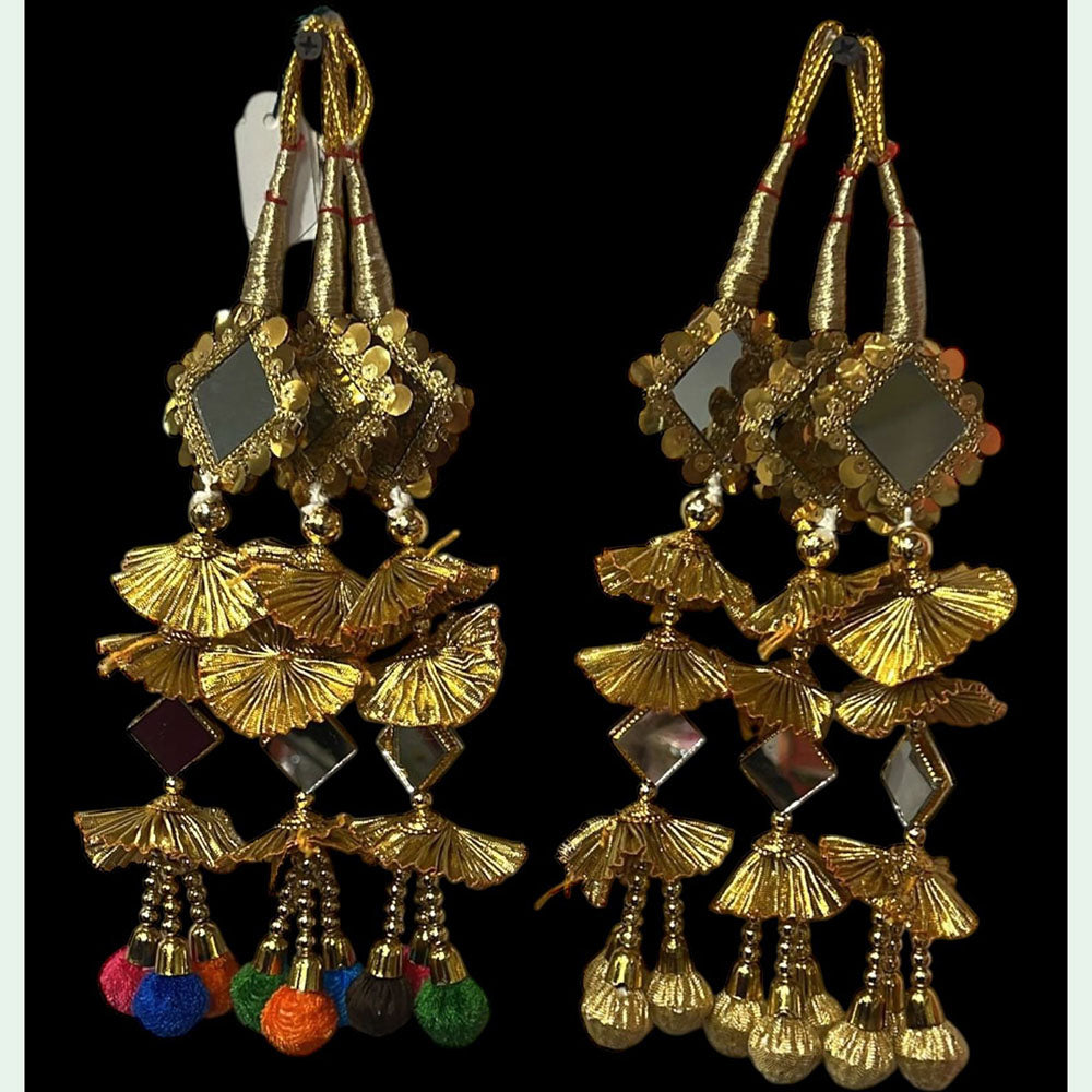 Hira Collections Colorful Hair Paranda with Tassels – Ethnic Indian Hair Jewelry