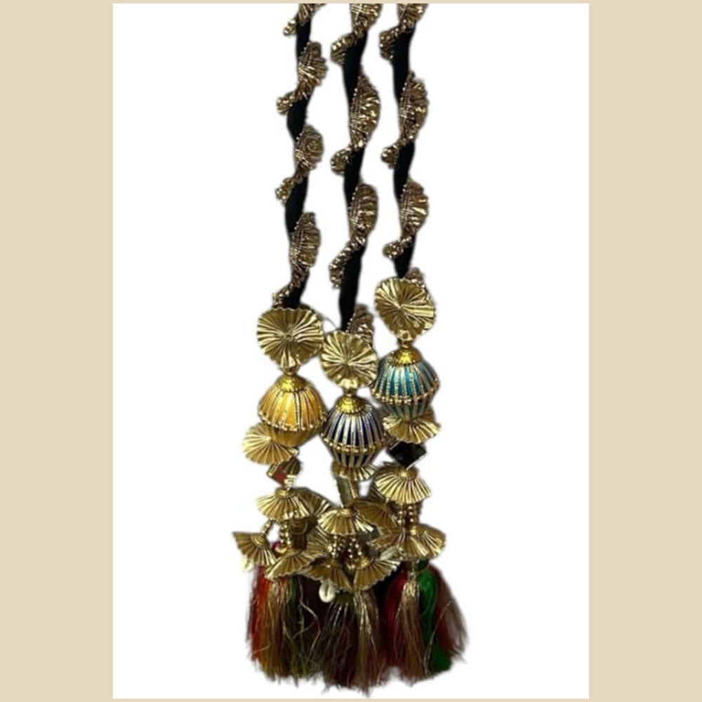 Hira Collections Colorful Hair Paranda with Tassels – Ethnic Indian Hair Jewelry