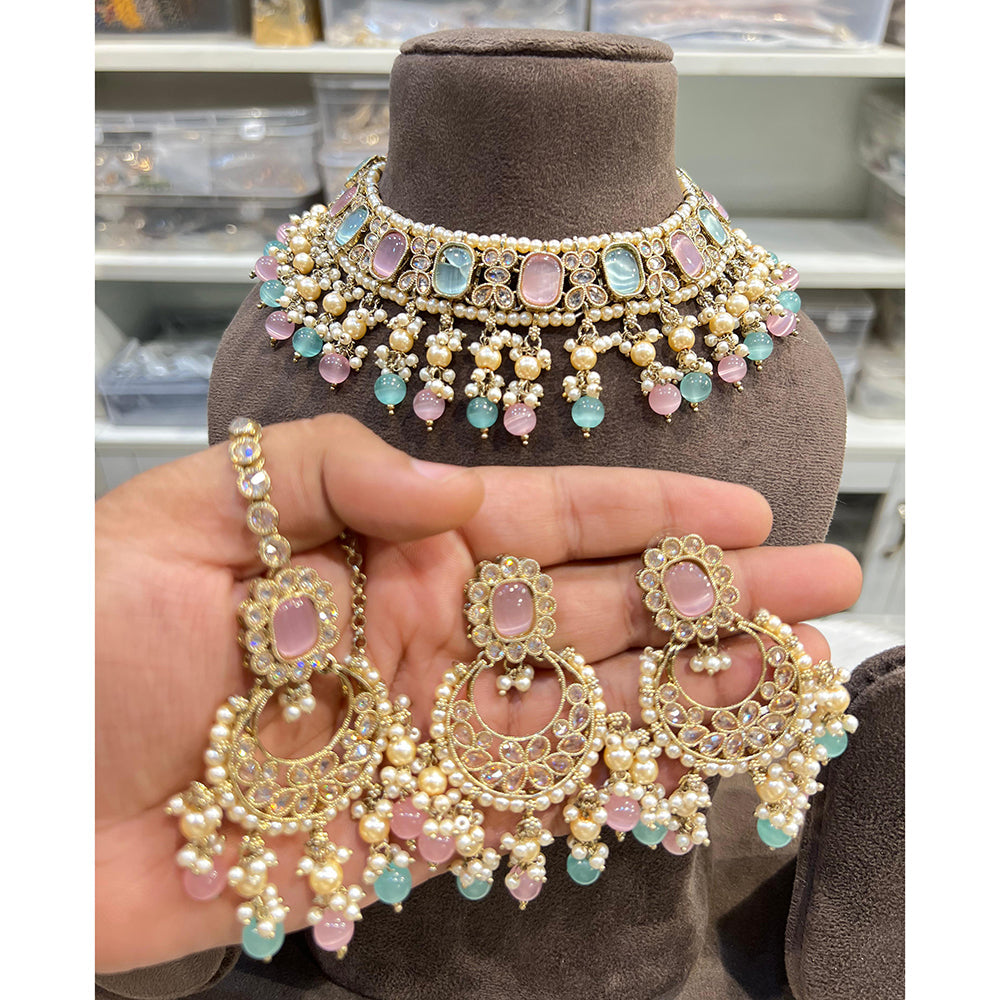 Hira Collections Timeless Glam Pota Kundan And Pearl Necklace Set