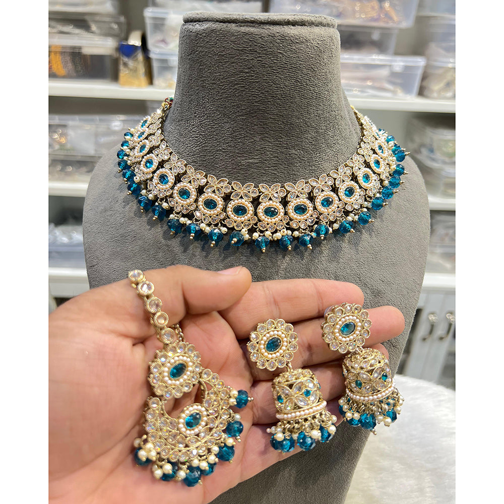 Hira Collections Timeless Glam Pota Kundan And Pearl Necklace Set