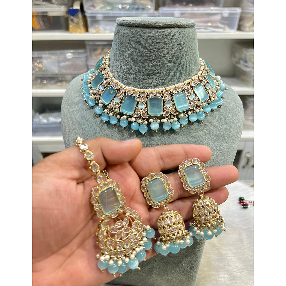 Hira Collections Timeless Glam Pota Kundan And Pearl Necklace Set