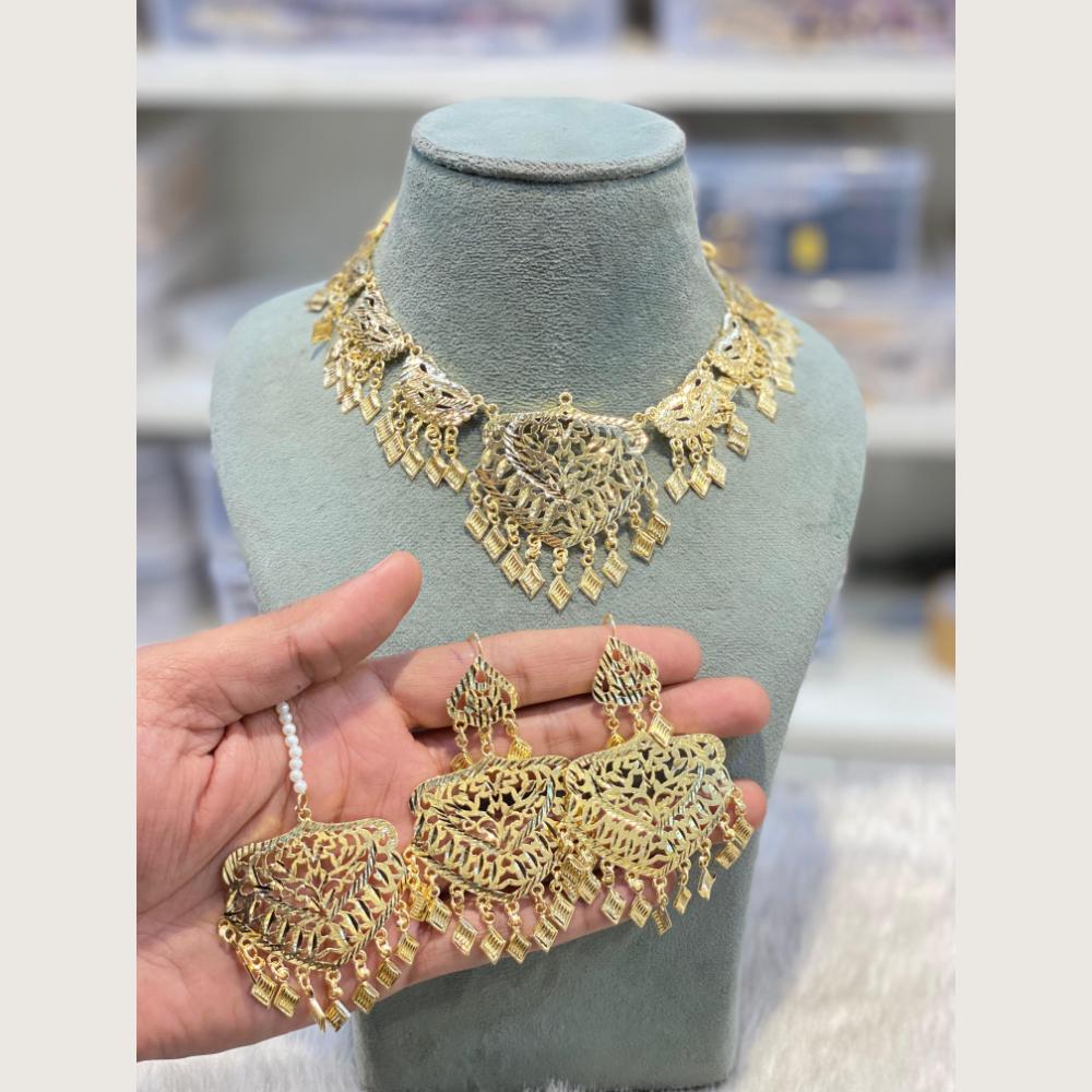 Hira Collections Designer Round Filigree Necklace Set