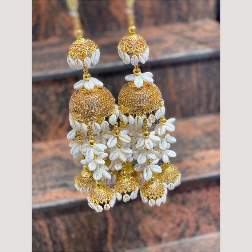 Hira Collections Heavy Look Grand Dulhan Pearl And Shell Kalire