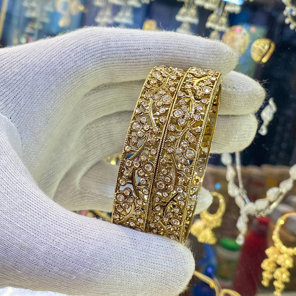 Hira Collections Austrian Stone Bangles Set for Women