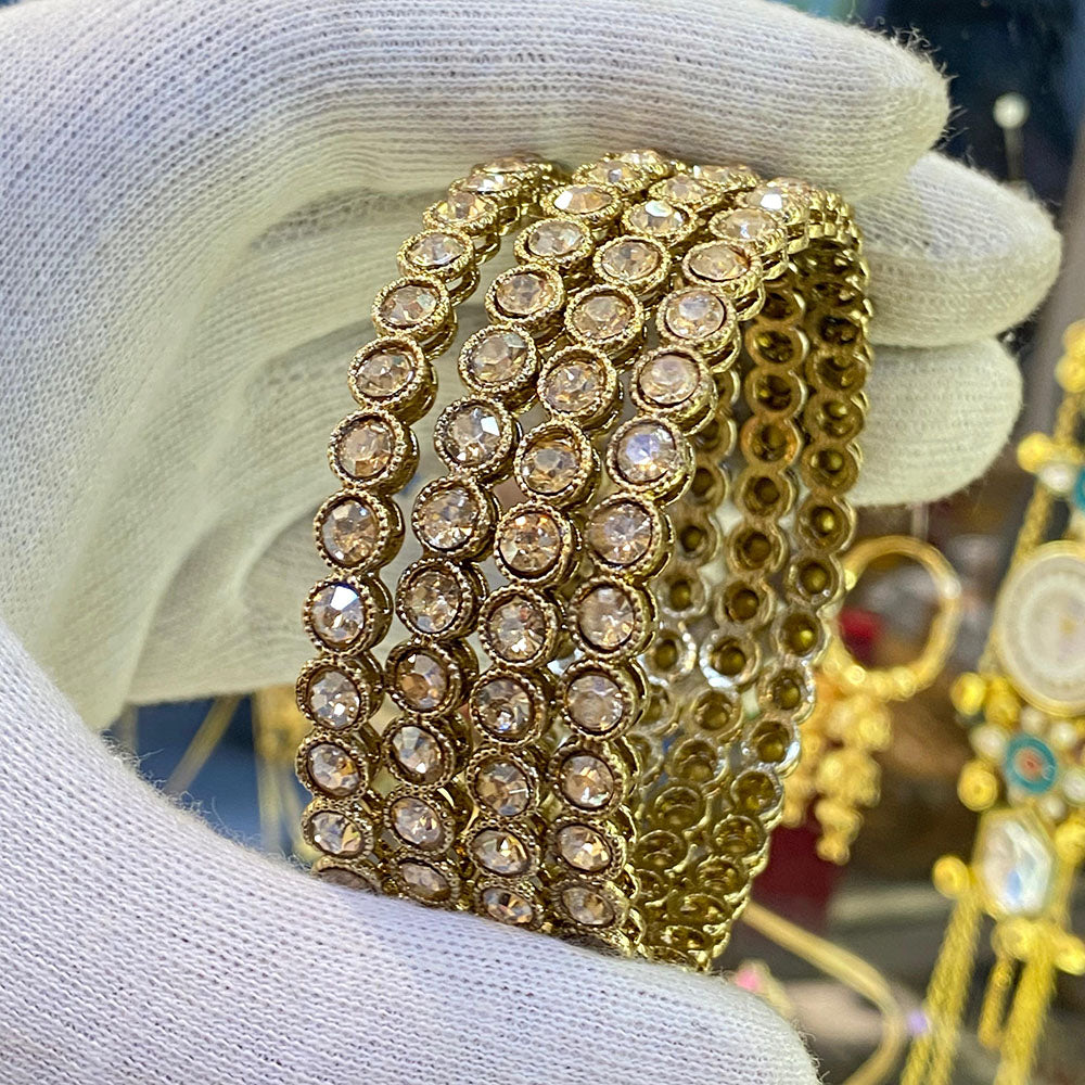 Hira Collections Austrian Stone Bangles Set for Women