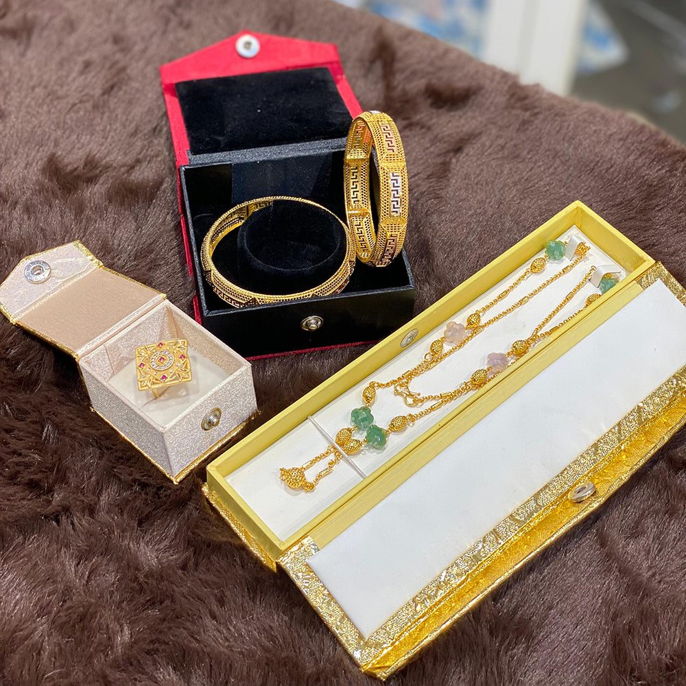 Hira Collections Rakhi Special 3 in 1 Combo For Women Necklace Ring Bangles