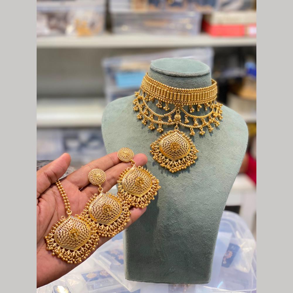 Hira Collections Designer Pearl Choker Necklace Set