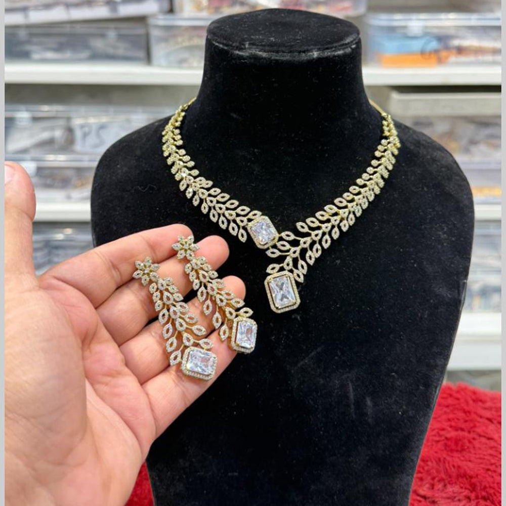 Hira Collections Designer American Daimond Necklace Set