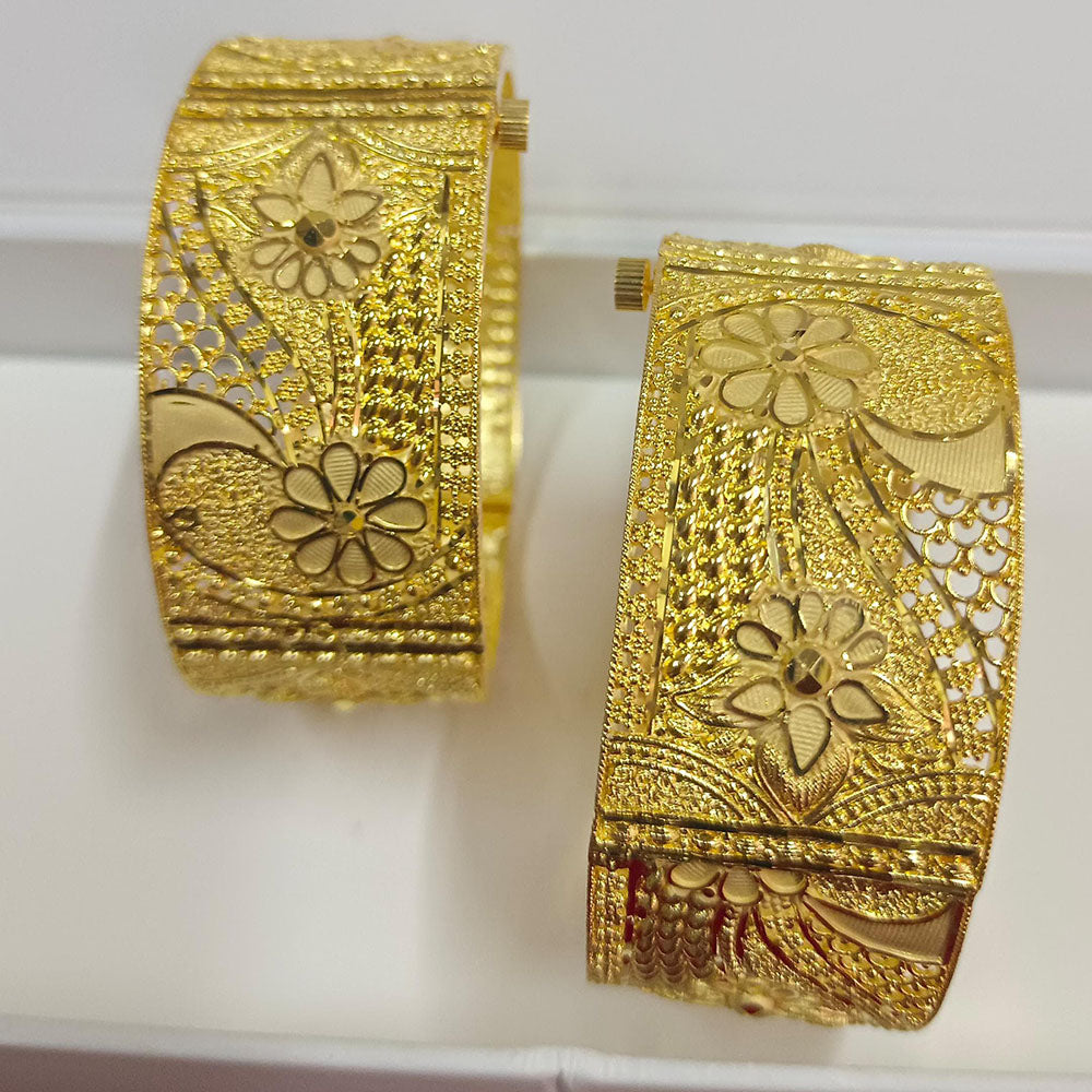 Pari Art Jewellery Forming Gold Openable Bangle Set