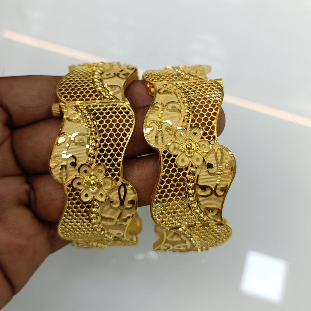 Pari Art Jewellery Forming Gold Openable Bangle Set