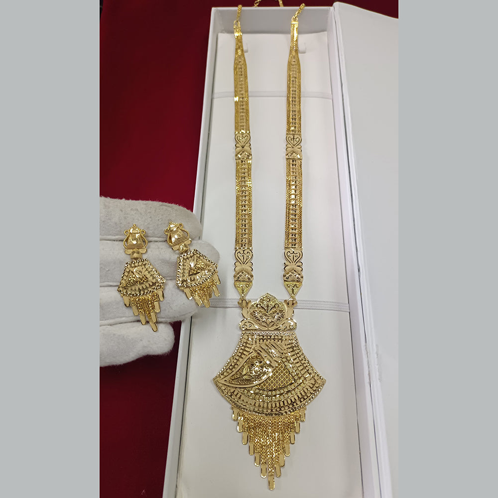 Pari Art Jewellery Forming Gold Long Necklace Set