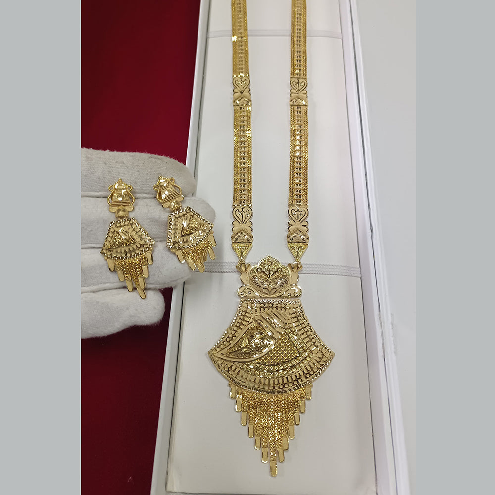 Pari Art Jewellery Forming Gold Long Necklace Set