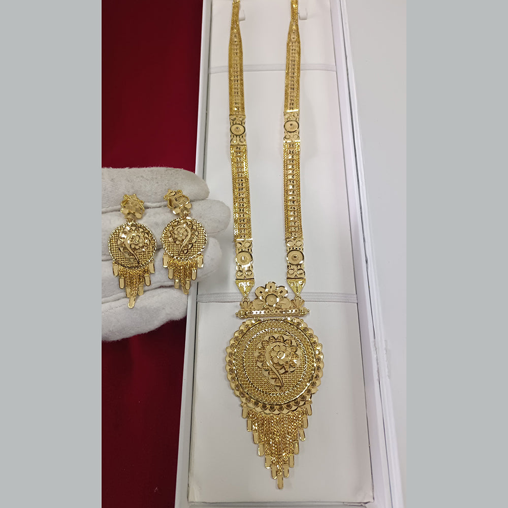 Pari Art Jewellery Forming Gold Long Necklace Set